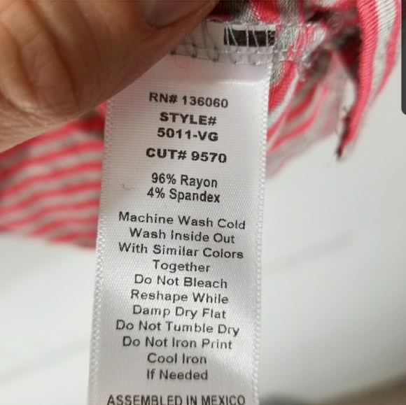 PST by Project Social T Striped V-neck Tee - Picture 6 of 6